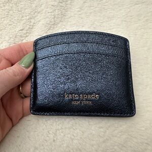 Kate Spade New York Spencer Metallic leather card holder